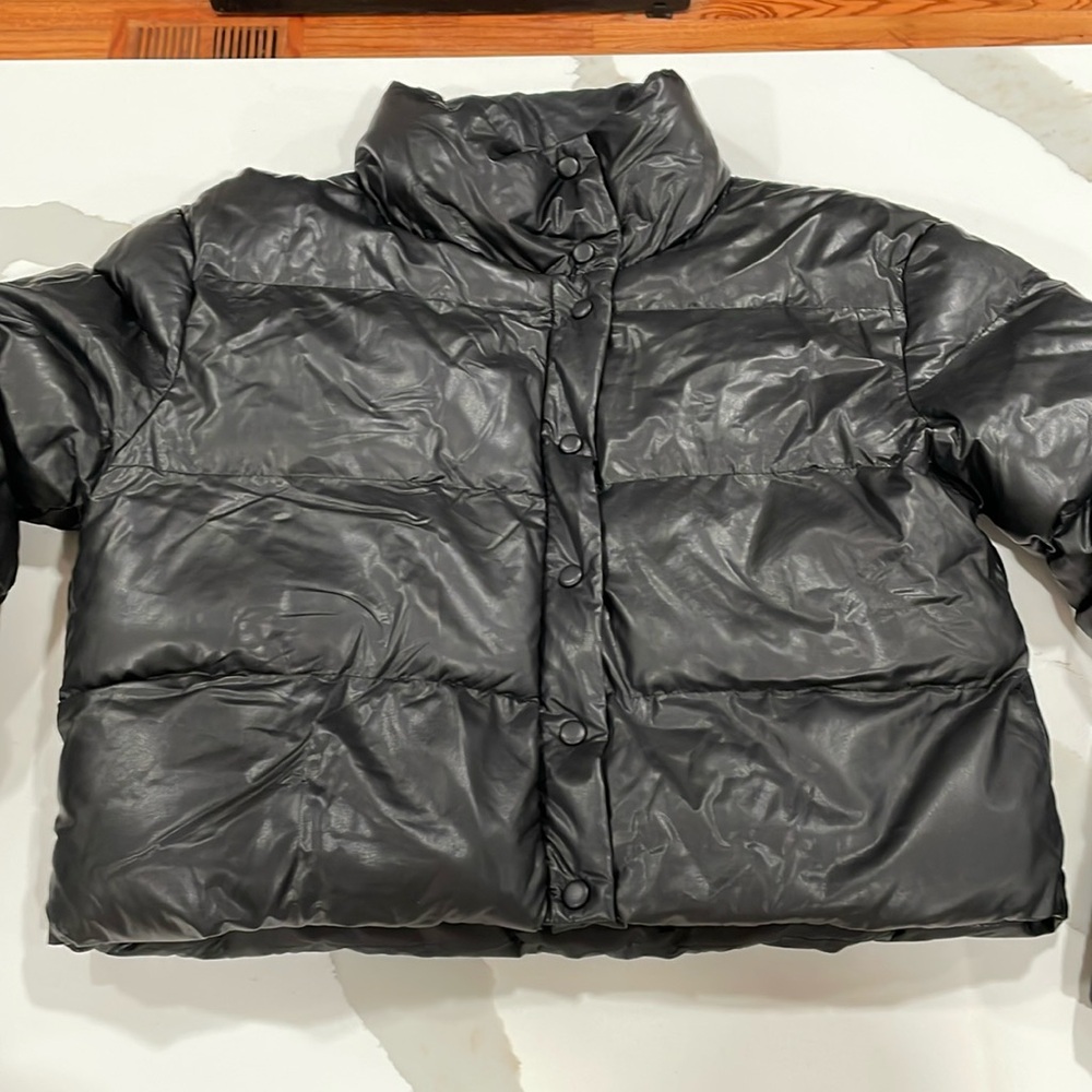 Double Zero Black Puffer Coat-Size Medium